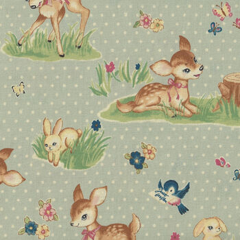 Bambi Vintage from unno Japanese NN2302 Col 11C Dusky Blue