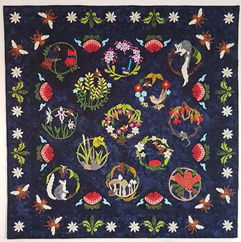Bee Mindful Australian Applique Quilt Pattern Set By Michelle Hill