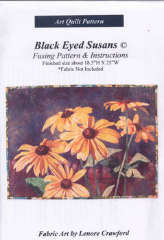 Black Eyed Susans Art Quilt Pattern by Lenore Crawford