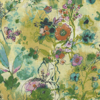 Bloom Bloom Butterfly Wild Meadow From RJR Fabrics RJ1202LE2 