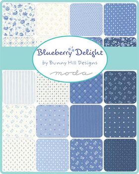 Blueberry Delight by Bunny Hill for MODA Layer Cake 3030LC 10 x 42 Precut Squar