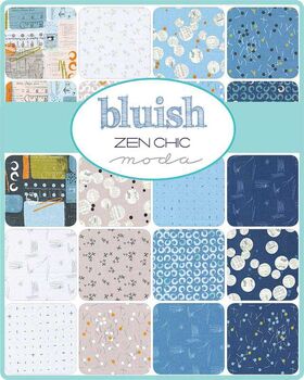 Bluish by Zen Chic for MODA 1820LC Layer Cake 10 x 42 Precut Squares