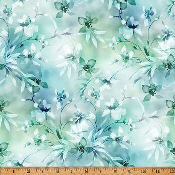Blush Garden A Hoffman Spectrum Print W5499 016 Sky