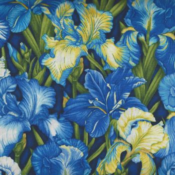 Botanica 111Royal by Henry Glass Fabrics Patt 8413 Color 77 Irises