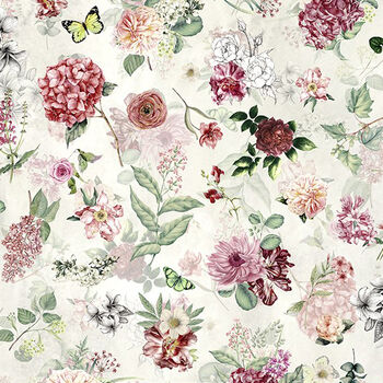 Botanical Charm A Hoffman Spectrum Print Fabric SW5369 Col 119 Vintage