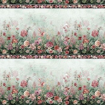 Botanical Charm Hoffman Spectrum Border Print Fabric SW5323 Col60 Hunter