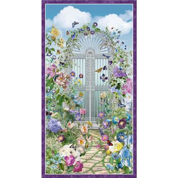 Botanical Garden For Michael Miller Fabdis Panel 24 x 42 DDC114674 Gateway Panel 