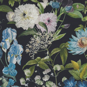 Botanical Garden For Michael Miller Fabrics DDC11466 Black Beautiful Blooms 