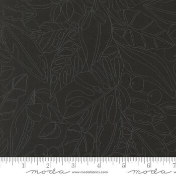 Botany by Alli K Design Ak MODA Greenery Ink 11551 22  Black On Black