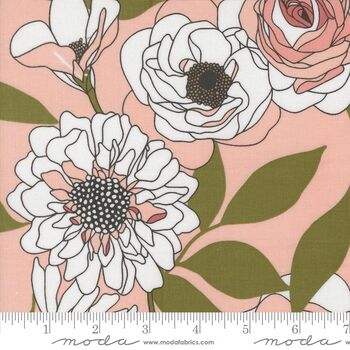 Botany by Alli K Design Ak MODA  Cabbage Rose Peony 11550 16 Pink