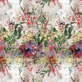Bouquet By RJR Studio Digital Cotton Print RJ2200GRID Lush LandscapeGreenery