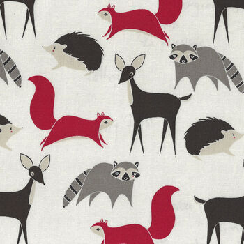 Bramble By Gingiber For Moda Fabrics M48282 11 GreyBlackRed