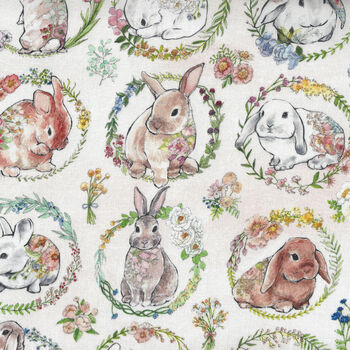 Bunny Lane A Wishwell Collection for Robert Kaufman ABYD 21654  96 Blush