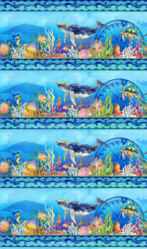 Calypso by Jason Yenter for In The Beginning 2220 2CAL Color 1 Border Print