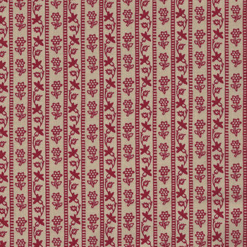 Chafarcani By French General For Moda Fabrics M1385419  Deep CreamRed