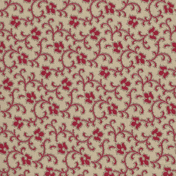 Chafarcani By French General For Moda Fabrics M1385819   RedDeep Cream