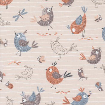 Chirp by Elena Amo for MODA Fabrics M39030 11 Cloud 