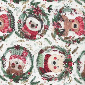 Christmas Squad by Mia Charro For Free Spirit Fabrics PWMC012 Fuzzy Friends