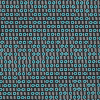 Circular Logic Uppercase Volume by Windham Fabrics Style 50943 Colour 2 AquaBlack
