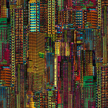 City Dreams A Hoffman Spectrum Print by Hoffman S4787 Color 667 Light Bright