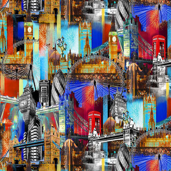 City Of London by Michael Miller Fabrics Digital Patt DCX 11667