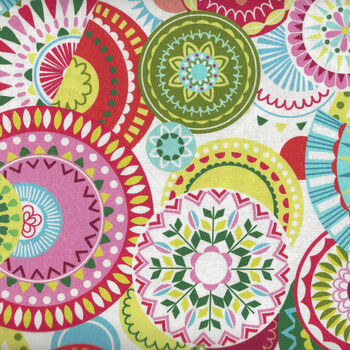 Colorful Medallions By Michael Miller Fabrics DCX9791WhiteD