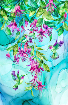Concerto For Northcott Fabrics DP27826 Panel 30 x 42 Humming Birds