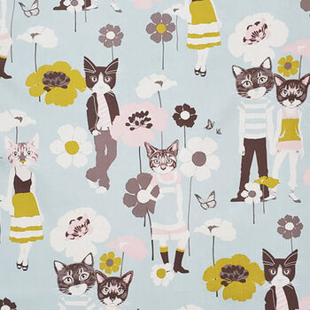 Cool Cats From Alexander Henry Fabrics  8762 ER  Duck Egg