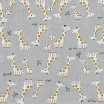 Cosmo Textiles Giraffe Printed in Japan Good Taste AP31405 Color 2D Grey