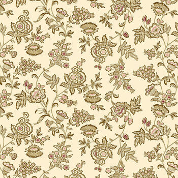 Cottage Linens Cotton For Henry Glass Fabric 108 Wide Quilt Back 46044 Cream