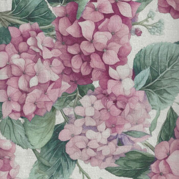 Devonstone Unrivalled Coll Hydrangea 55 Linen 45 Cotton 56 Wide DV4243 Pink