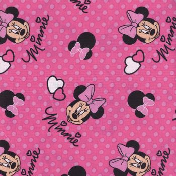 Disney Minnie Mouse Patchwork Fabric SP49550PINK