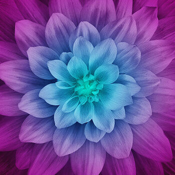 Dream Big Dahlia Digital Panel by Hoffman 42 x 44 HP4389 532 Aurora