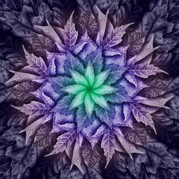 Dream Big Leaf Digital Panel By Hoffman Fabrics R4617 46 Plum Size 44 X 44