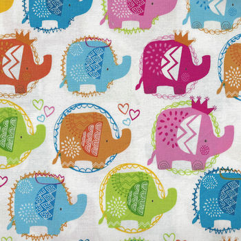 Ellie Elephants by Makower UK Design 2066 Style TP