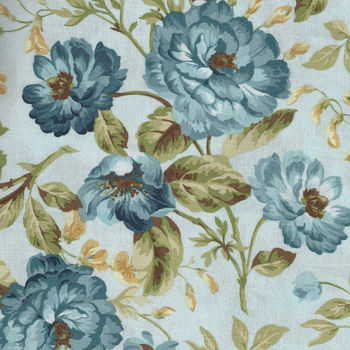 English Country Style MAS9161B Blue Rose Print by Maywood Studio