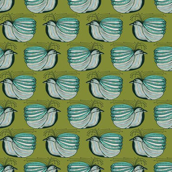Exotic Splendour by Kathy Juriss for RB Studios Helicopter Birds 267009 Green