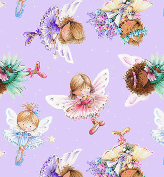 Fairy Garden by Nicola Mason for StudioE BQ6741 053 Multi Tossed Large Fairies