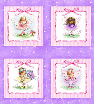 Fairy Garden by Nicola Mason for StudioE BQ6750 052 Panel 24 x 42 Multi 