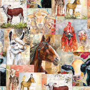 Farm Life For Clothworks Y393855 Color 15 Multi