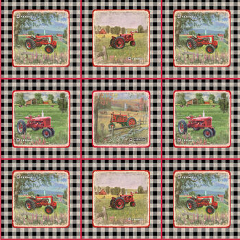 Farmall Gingham Patch From Sykel Pattern 10338 Tractor