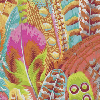 Feathers Fabric by Kaffe Fassett Collective for Free Spirit PWPJ 055 Colour Yellow