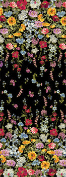 Field Of Dreams from Benartex Wild Flower Border CM8932 Black