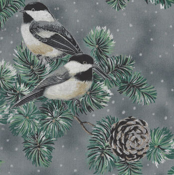 First Snowfall By Hoffman Fabric HS7712 076S Pewter Silver