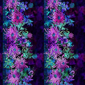 Floragraphix V Jason Yenter for In The Beginning Fabrics 1FGE Colour 2 Purple