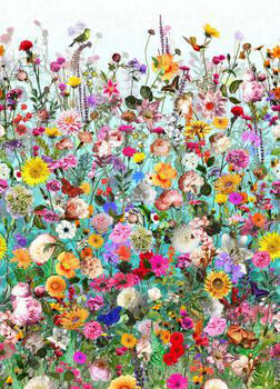 Floral Wonder By Hoffman Spectrum Fabrics Digital HS4772 061 Torquoise