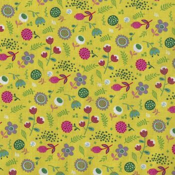 Floribunda For Clothworks Fabric Y3195126 Citron