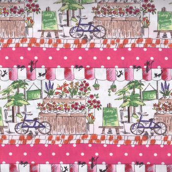 Florist Delight cotton fabric col pink