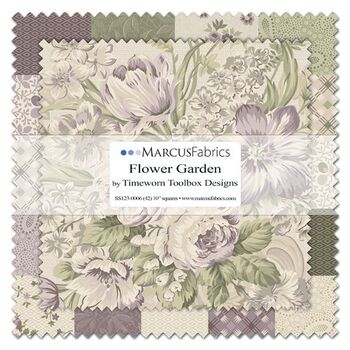 Flower Garden for Marcus Fabrics SS123 0006 42 10 Precut Squares