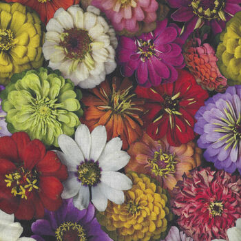 Flower Power by Leto For Clothworks Fabrics Y305 Color 55 Multi